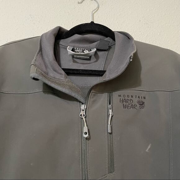 Mountain Hardware Grey Mens Full Zip Jacket M Charcoal Gray Lightweight Coat - Picture 13 of 14